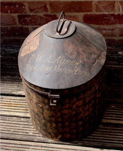 english military dome top metal hat box|antique military hat box for sale .